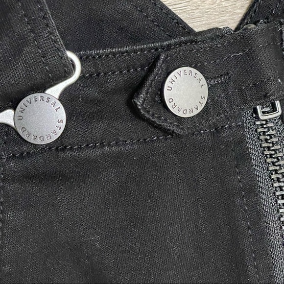 UNIVERSAL STANDARD Olivia Denim Overalls Black Stretch Sz 3XS (size 2 Small) - Picture 5 of 11